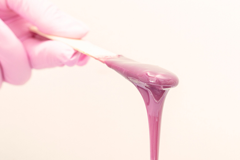 melted wax for depilation cosmetic beauty procedure